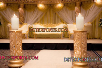 Asian Wedding Gold Stage Decoration