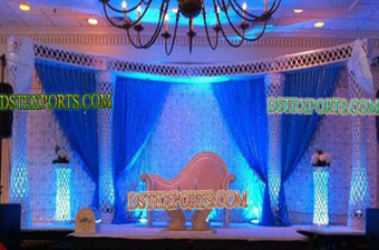 Latest Lighted Crystal Walima Stage Set