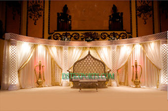 Latest Asian Wedding Light Crystal Stage