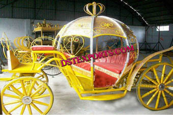 Golden Cinderella Horse Carriage For Sale