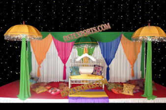 COLOURFULL MEHANDI STAGE SET