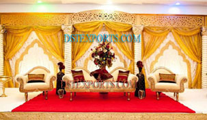 WEDDING GOLDEN CARVED STAGE