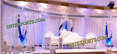 LATEST WEDDING CRYSTAL HALF MOON STAGE