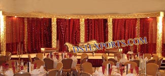 WEDDING GOLDEN CARVED STAGE SET