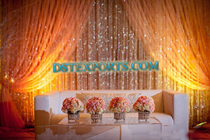 WEDDING STAGE CRYSTAL BACKDROP DECORS