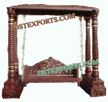 WEDDING DOUBLE PILLAR CARVED SWING