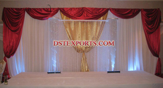 WEDDING STAGE HANGING CRYSTAL PILLARS