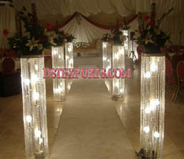 WEDDING LIGHTED CRYSTAL AISLEWAY PILLARS