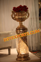 WEDDING CRYSTAL PILLAR WITH FLOWER POT