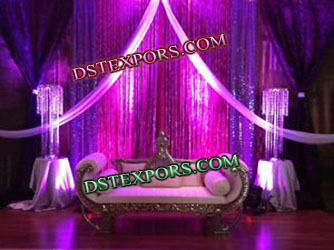 INDIAN WEDDING CRYSTAL BACKDROP STAGE SET