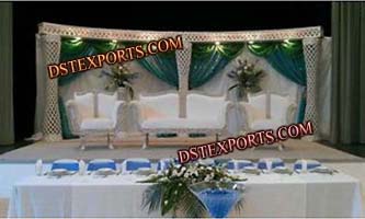 LATEST WEDDING CRYSTAL PILLARS STAGE