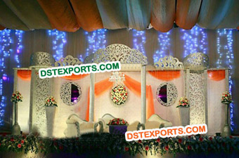 Indian Wedding Fiber Stage Decoration