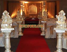 WEDDING AISLEWAY PILLARS WITH GANESHA SET