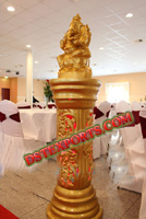 WEDDING GOLDEN PILLAR WITH GANESHA