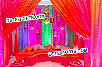 Indian Wedding Mehandi Night Stage Set