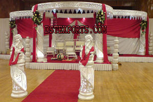 NEW WEDDING FIBER CRYSTAL MANDAP  SET