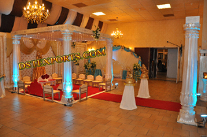 INDIAN WEDDING FLOWER PILLAR MANDAP