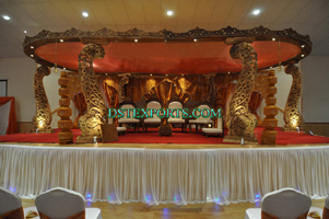 LATEST WEDDING WOODEN PEACOCK MANDAP