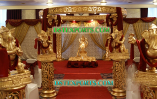 WEDDING ROYAL GOLDEN MANDAP