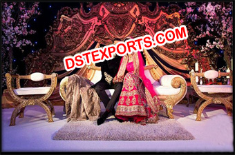 Royal Muslim Wedding Nikah Stage Set
