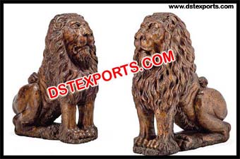 Fiber Lion Statue For Entrance