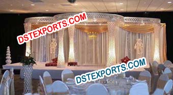 Asian Wedding Fiber Crystal Mandap Set For Wedding