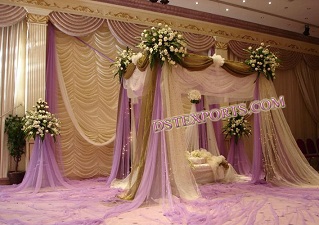 NIGERIAN WEDDING STYLISH LEHARIYA BACKDROP