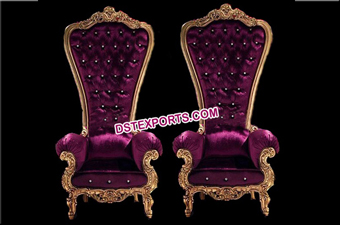 Asian Wedding Maharani Wooden Chairs Set