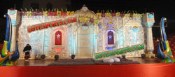 INDIAN WEDDING CARVED STAGE BACKDROP