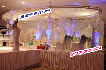 Wedding Oval Crystal Mandap Set For Wedding