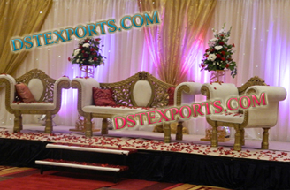 INDIAN WEDDING GOLDEN CARVING FURNITURE