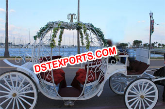 Exclusive White Cinderella Horse Carriage