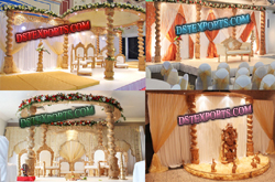 WEDDING SPIRAL WOODEN MANDAP SET