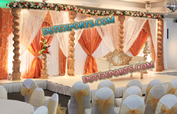 WEDDING OPEN WOODEN PILLAR STAGE