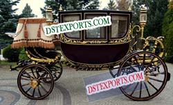 ROYAL BLACK GOLD HORSE CARRIAGE