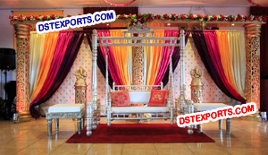Indian Wedding Mehndi Stage Decors