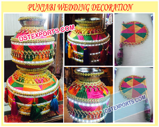 Wedding Punjabi Decoration Matka/Pots/Jagos