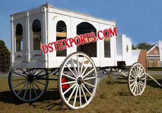 White Funeral Carriages