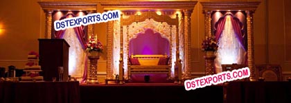 Asian Muslim Wedding Gold Stage