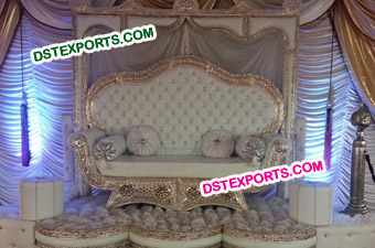 Indian Wedding Royal Maharaja Sofa Crystal Fitted