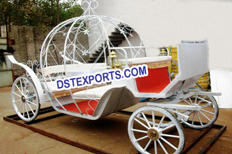 Luxury White Cinderella Pumpkin Horse Carriage