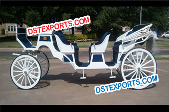 Wedding White Limousine Horse Drawn Carriage