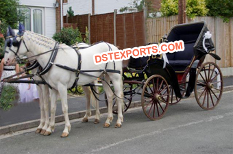 Black Royal Horse Drawn Carriage