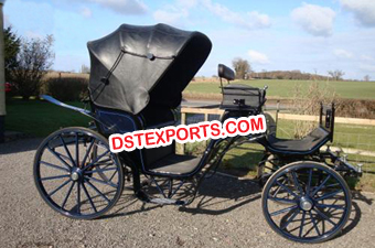 Antique Black Victoria Horse Carriage