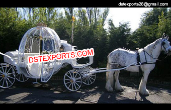 European Glass Cinderella Horse Carriage