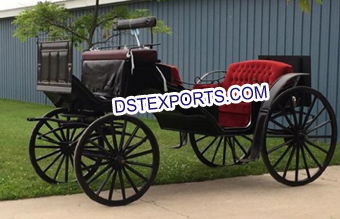 European Wedding Black Horse Carriage