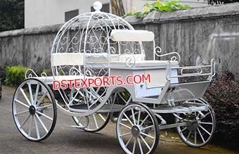 Beautiful White Mini Cinderella Carriage