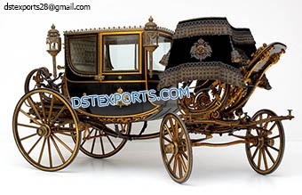 Black Royal Horse Drawn Couch