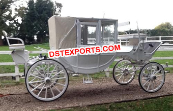 White Box Type Horse Drawn Carriage