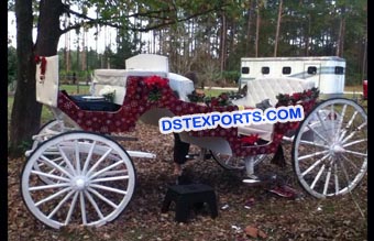 White Wedding Horse Drawn Carriages